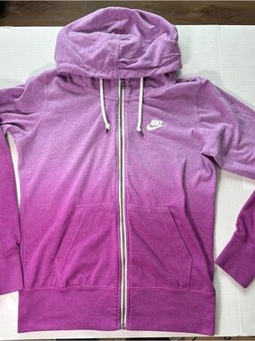 Nike Women’s Vintage Style Purple Two Tone Ombré Zip Up Jacket/Hoodie activewear